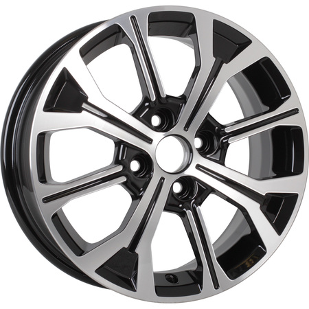 KDW KD1549 6x15 4*100 Et:50 Dia:60,1 Black_Front_Polished KDW KD1549 6x15 4*100 Et:50 Dia:60,1 Black_Front_Polished