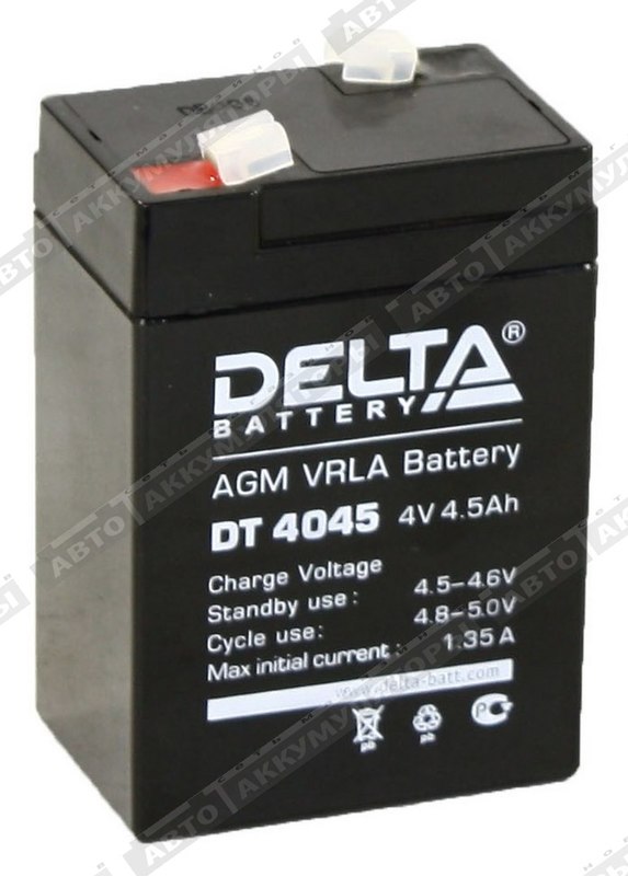 АКБ Delta 4,5 Ач 4 Вольт DT 4045 АКБ Delta 4,5 Ач 4 Вольт DT 4045