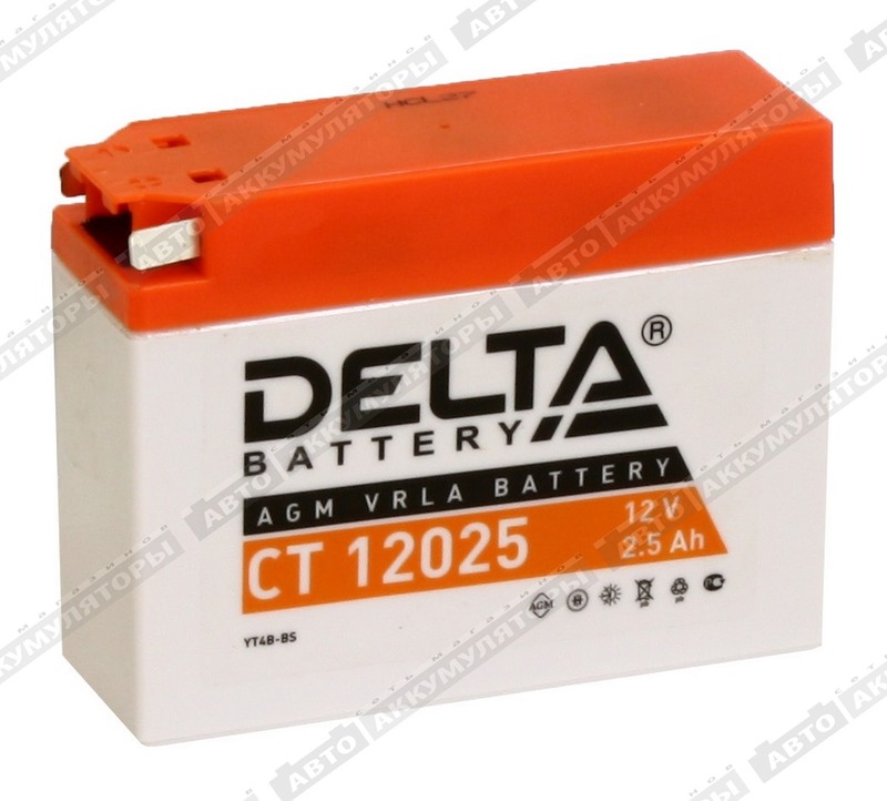 АКБ Delta 2.5 Ач CT 12025 (YT4B-BS) АКБ Delta 2.5 Ач CT 12025 (YT4B-BS)