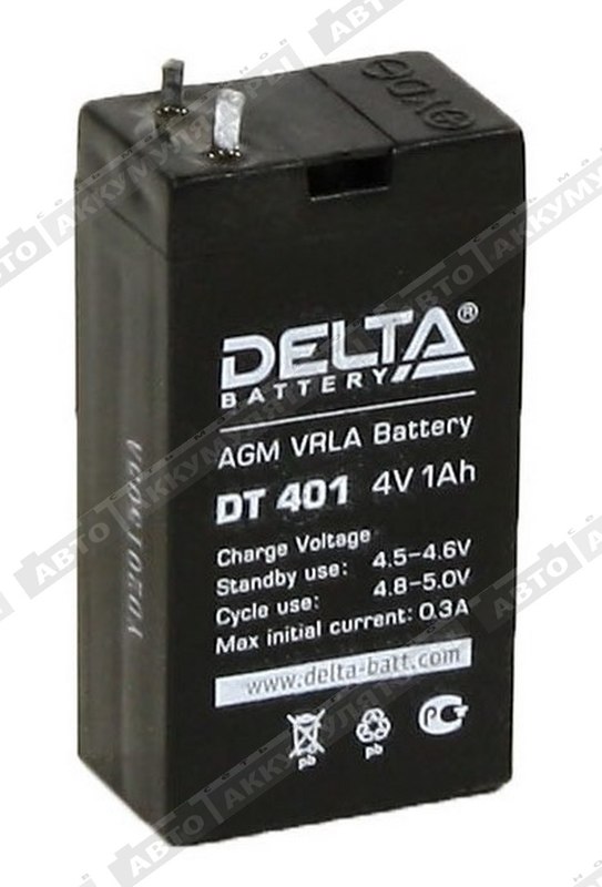 АКБ Delta 1 Ач 4 Вольт DT 401 АКБ Delta 1 Ач 4 Вольт DT 401