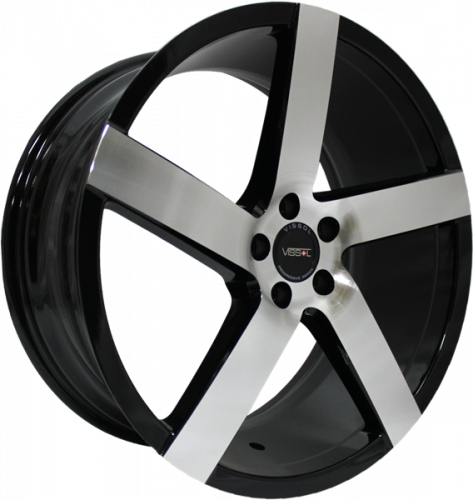 VISSOL V-080R 8,5x19 5*120 Et:15 Dia:74,1 black-with-machined-face VISSOL V-080R 8,5x19 5*120 Et:15 Dia:74,1 black-with-machined-face