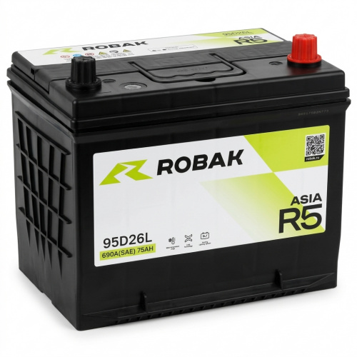 АКБ Robak ASIA R5 75 Ач о/п 6СТ-75.0 VL 95D26FL