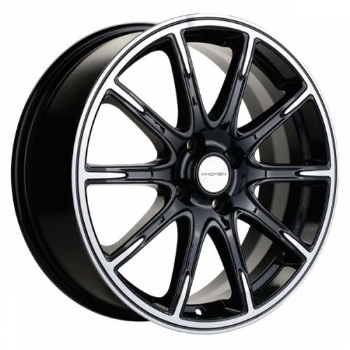 Khomen 1707 6,5x17 4*100 Et:43 Dia:60,1 Black-FP Khomen 1707 6,5x17 4*100 Et:43 Dia:60,1 Black-FP